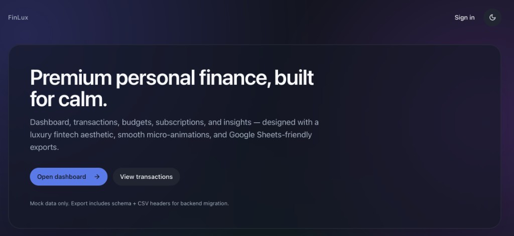 Finlux screenshot